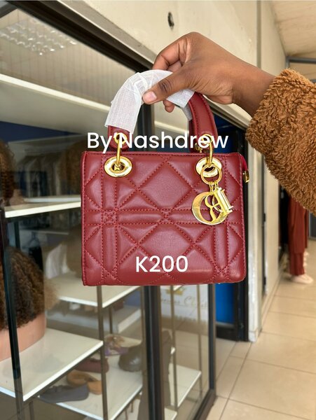 Women's small maroon handbag