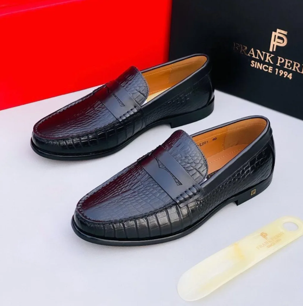 Men's shoes black Frank Perry