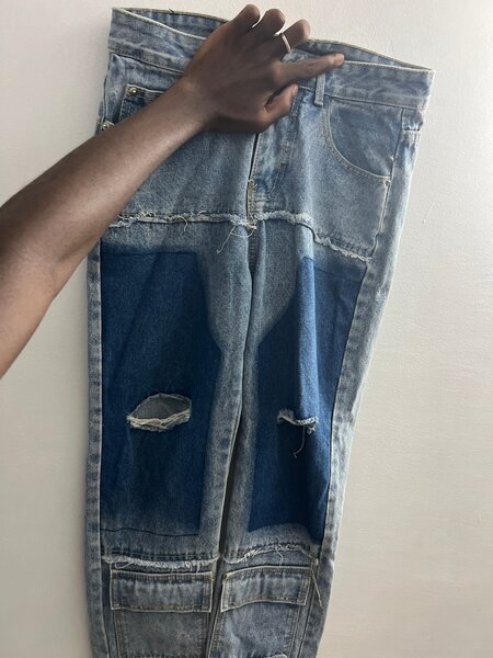Jeans déchirés homme bleu