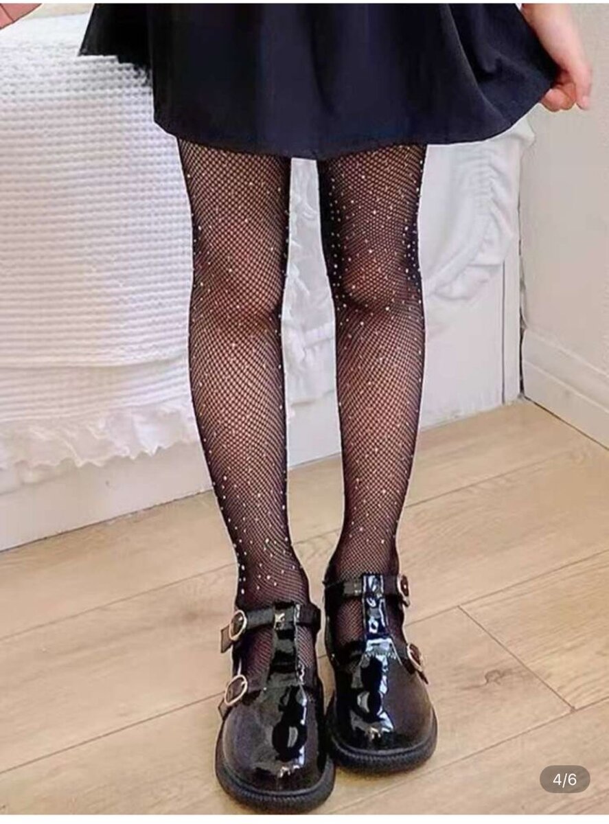 Collants en filet pailletés