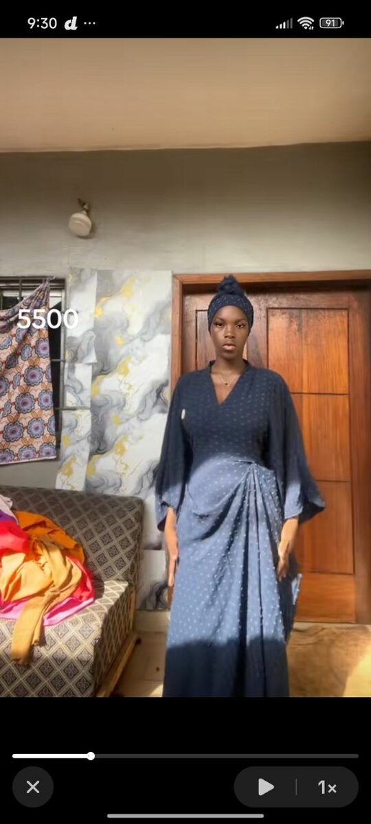 Ensemble robe et foulard africain