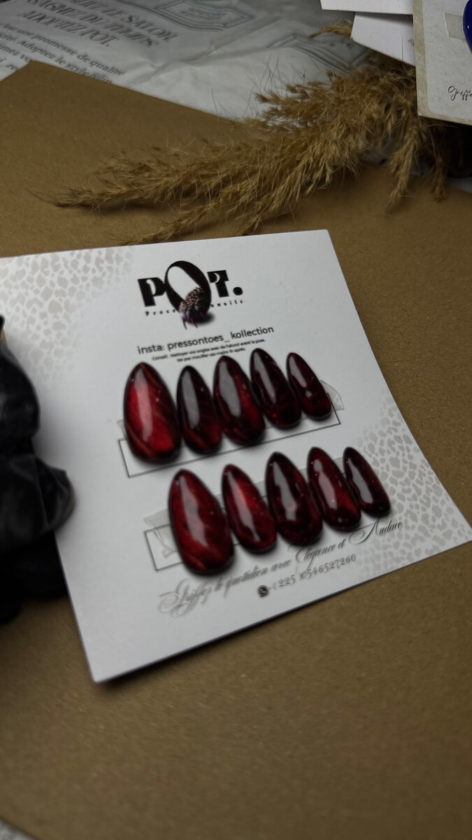 Press on Nails rouges glamour