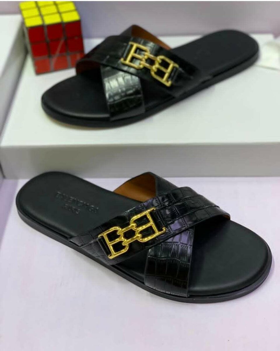 High quality leather slippers