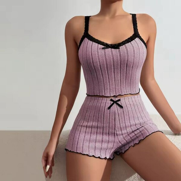 Ensemble pyjama femme dentelle