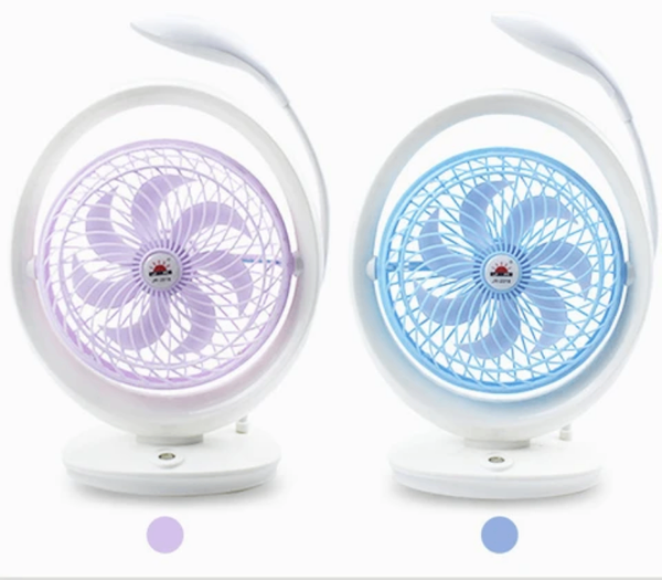 Chargeable fan with light