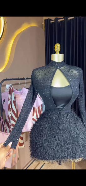 Robe élégante soirée noire