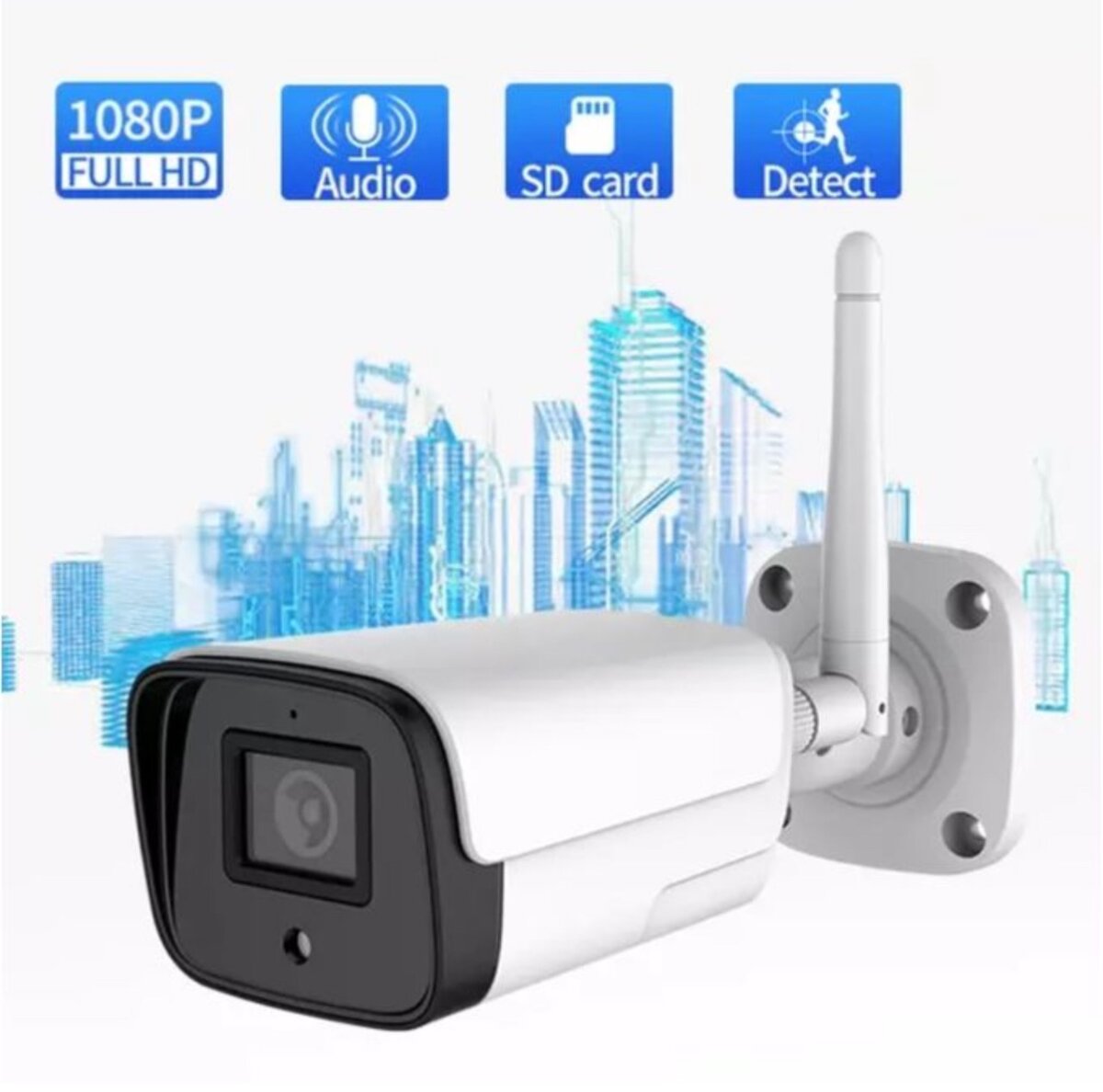 HD 1080P 2MP IP Waterproof Bullet Wireless Network Night