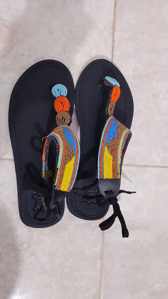 Sandales ethniques à perles