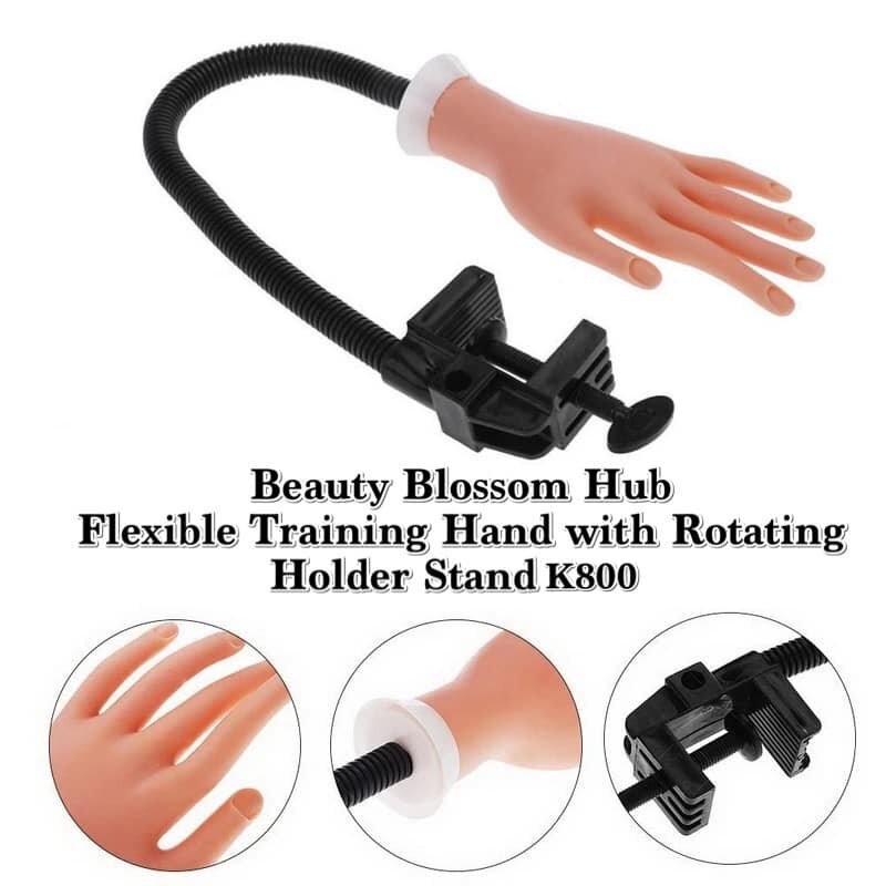 Flexible movable arm for nail art