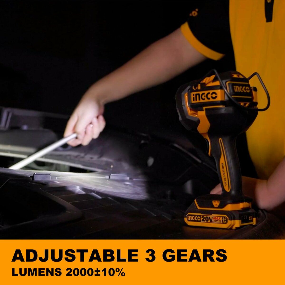 Lampe Torche LED sans Fil 2000lm