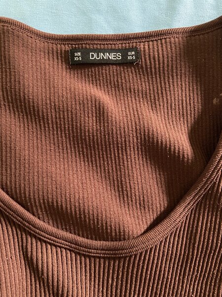 Crop top manche longue marron