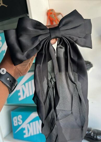 Hair clip bow, black