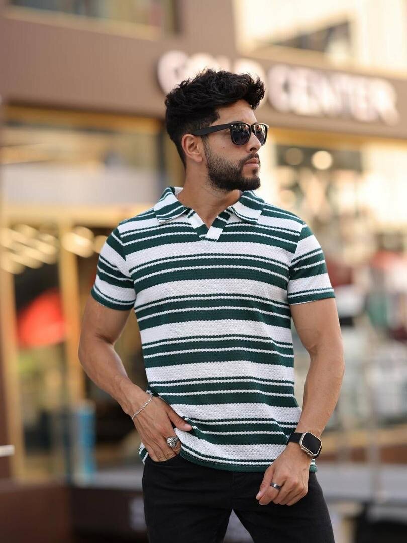 Polo à Rayures pour Hommes