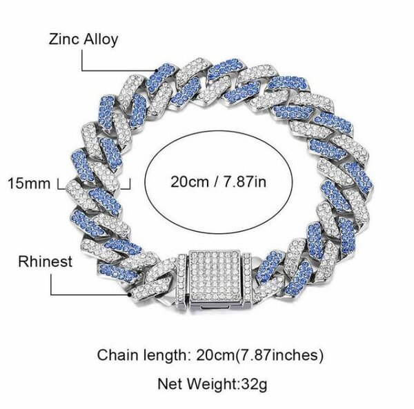 Bracelet Homme Zirconium Éclatant