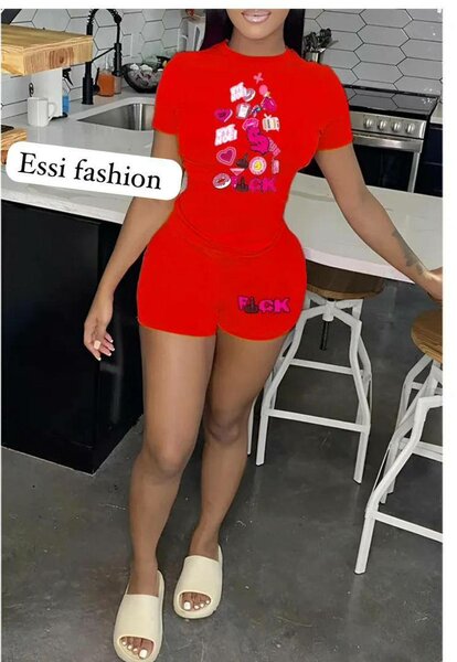 Tenue d'été imprimée pour femmes