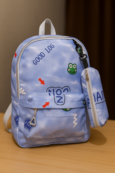 Sac à dos enfant motif grenouille