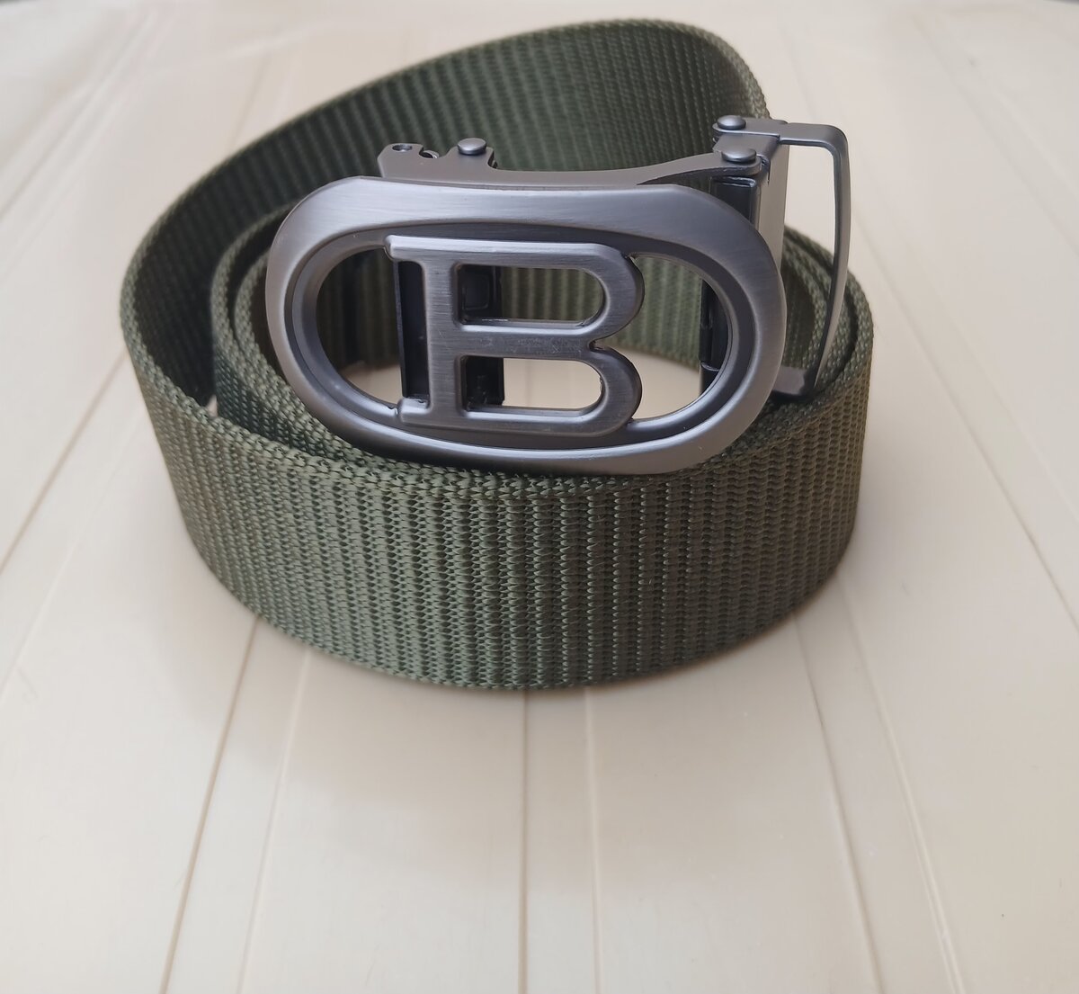 Ceinture en toile avec boucle "B"
