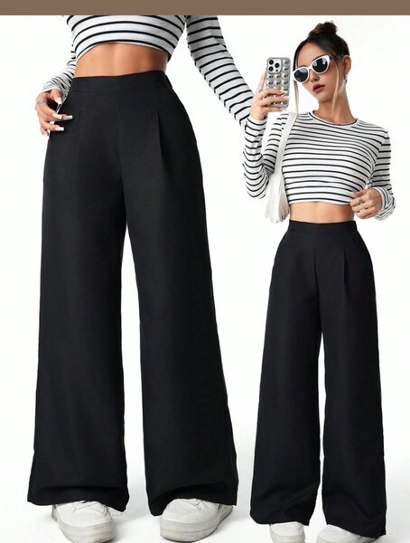 Women's High-Waist Wide-Leg Pants