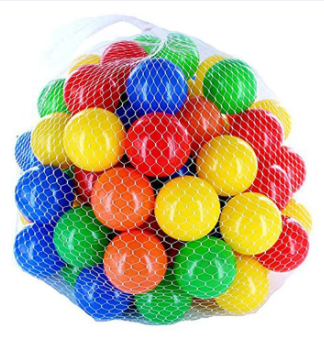Plastic Balls for Kids Without Edges (Multicolor) - 50 Pcs