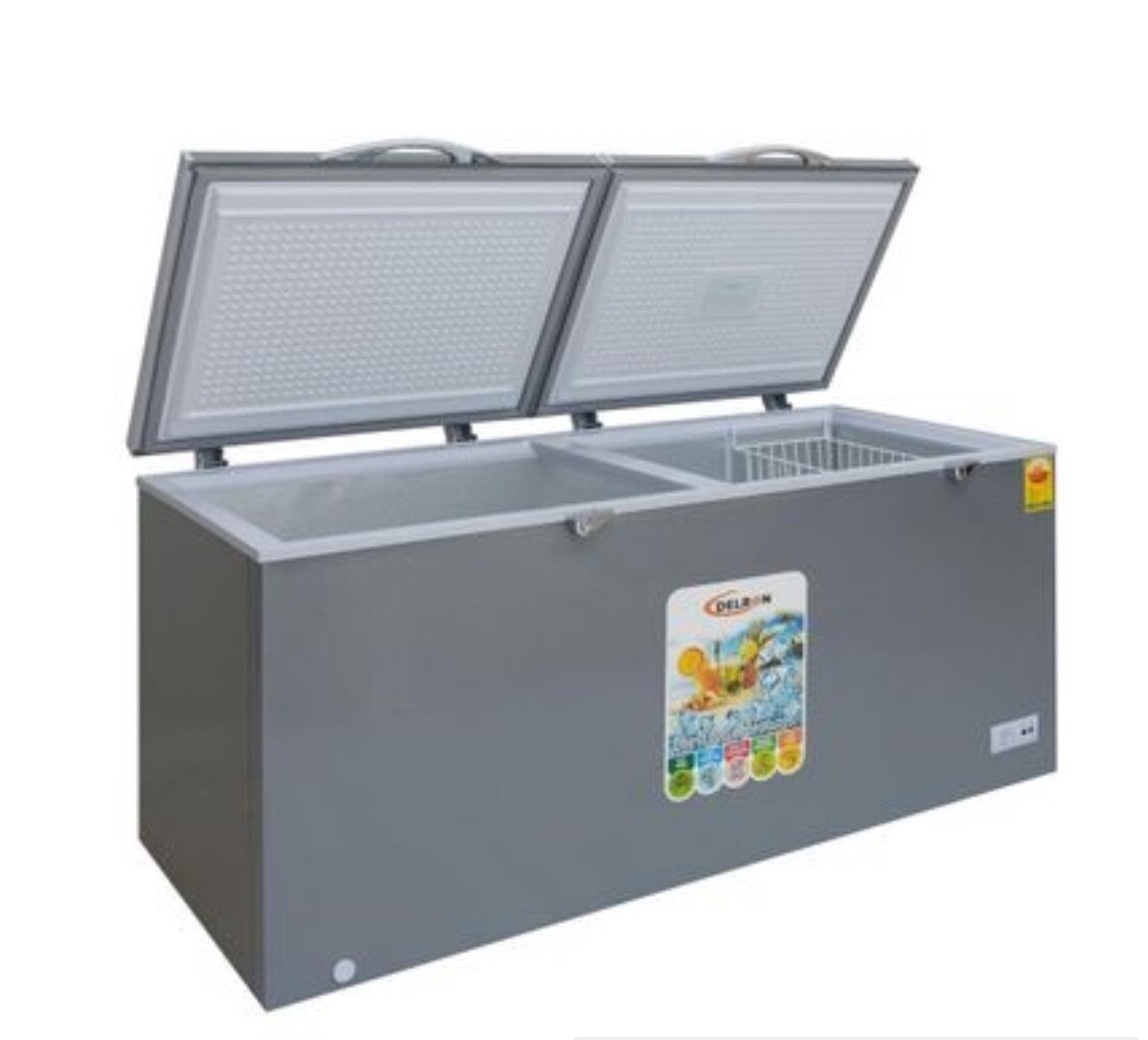 DCF-435 Double Door Chest Freezer-435 Litres Grey