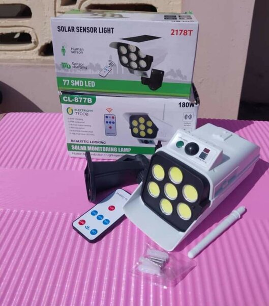 Outdoor security solar lamp