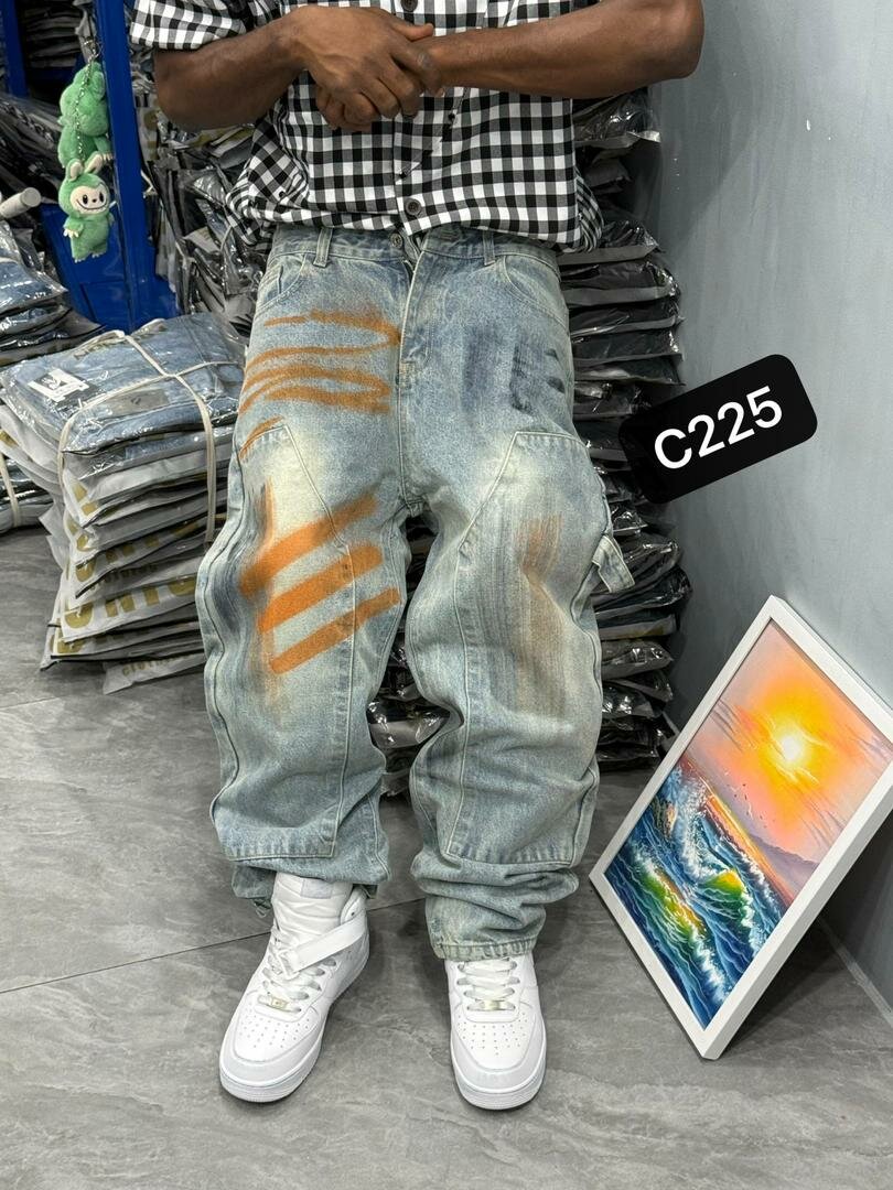 Jeans larges décontractés homme