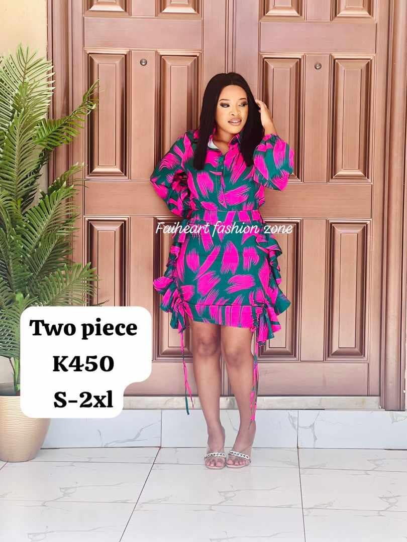 Women's dress pink with print