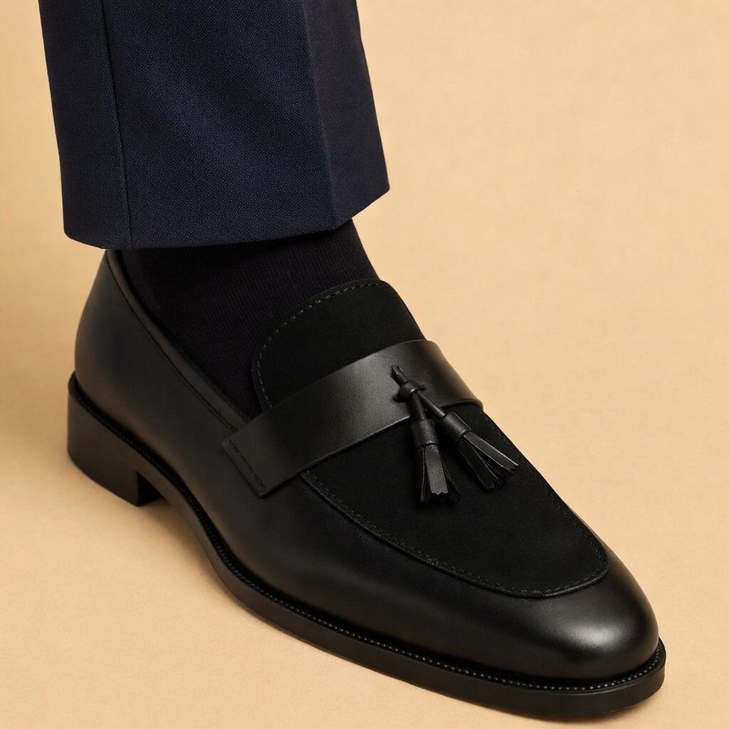 Mocassins en cuir à glands