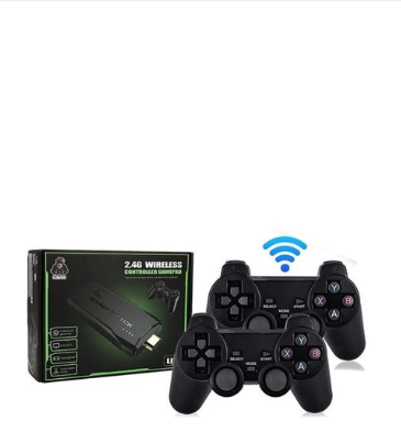 Mini Console Arcade Game Stick Lite 4K HDMI + 2 Manettes Sans Fil Plus De 3500 Jeux