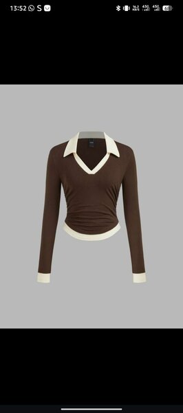 Haut col V chic femme