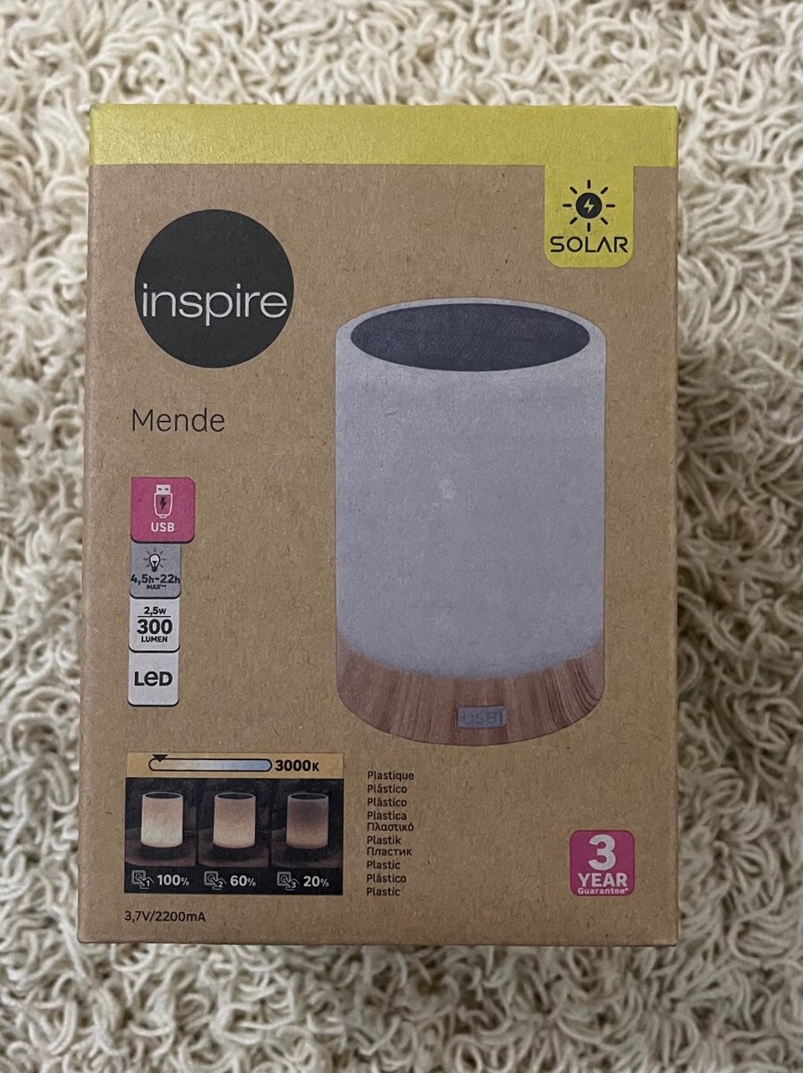 Lampe solaire Rechargeable USB