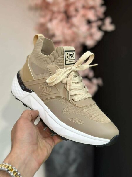 Baskets montantes beiges tendance