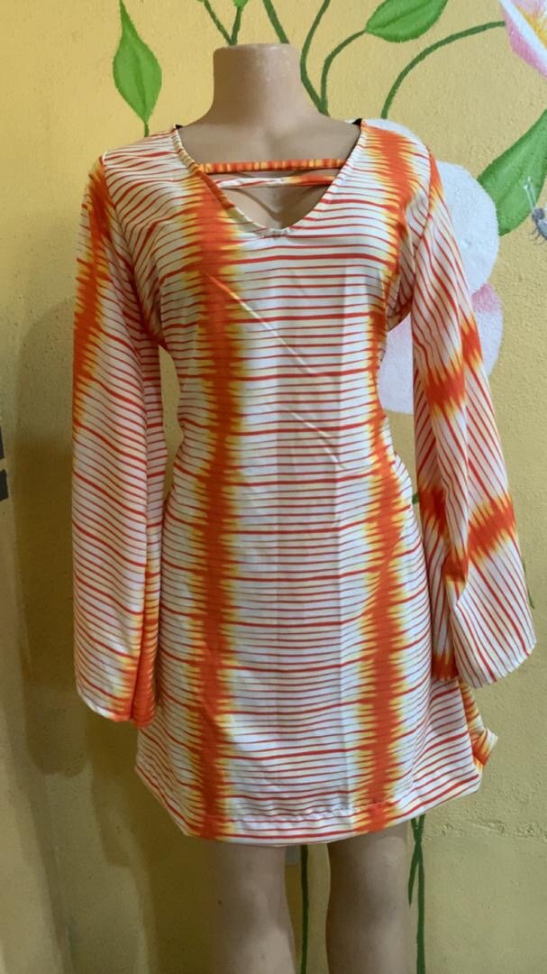 Robe imprimée à manches longues