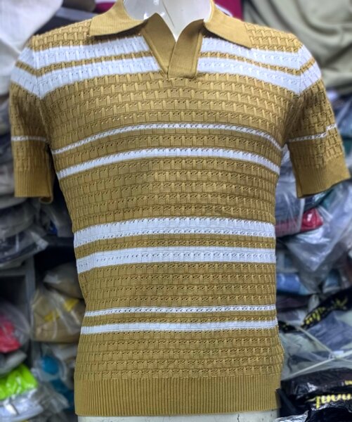 Polo homme rayé élégant
