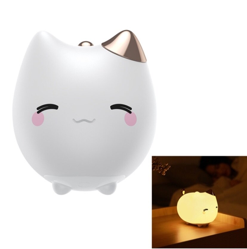 BASEUS Veilleuse en silicone Cute Series Kitty Blanc