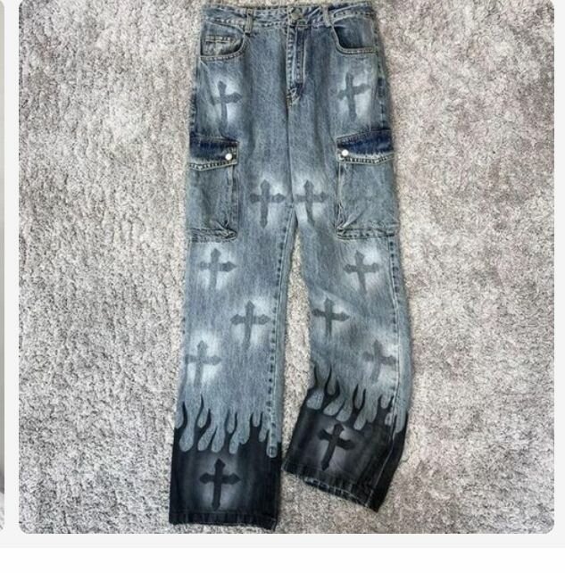 Jean tendance motifs croix