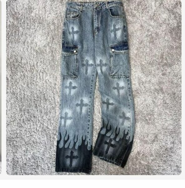 Jean tendance motifs croix