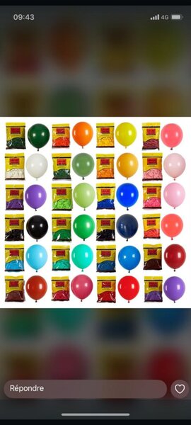 Ballons en latex multicolores