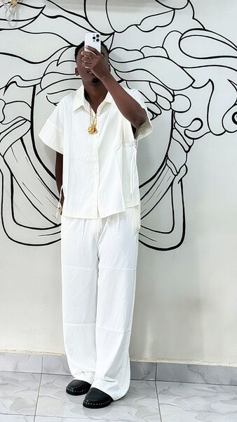 Ensemble blanc tendance homme