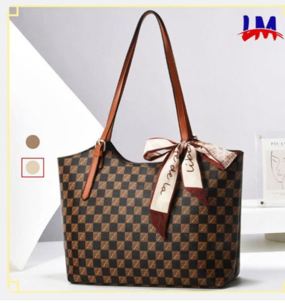 Sac cabas élégant à motif carreaux