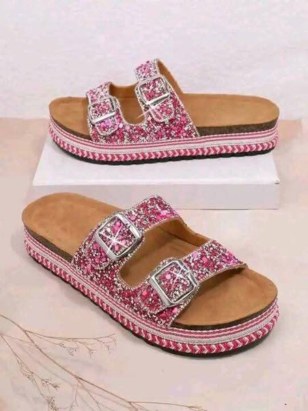 Sandales à paillettes femme