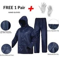 Waterproof Parachute stuff suit water, dust, fog resistant suit with Hooded Jacket And Trouser for both men and women