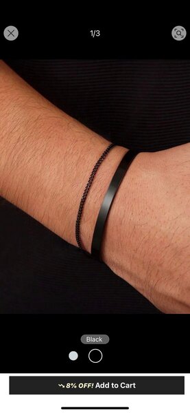 Bracelet minimaliste noir