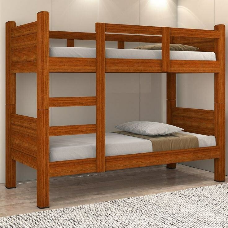Lit superposé en bois massif