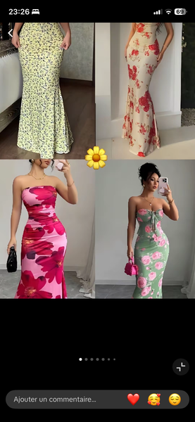 Robe longue élégante rose