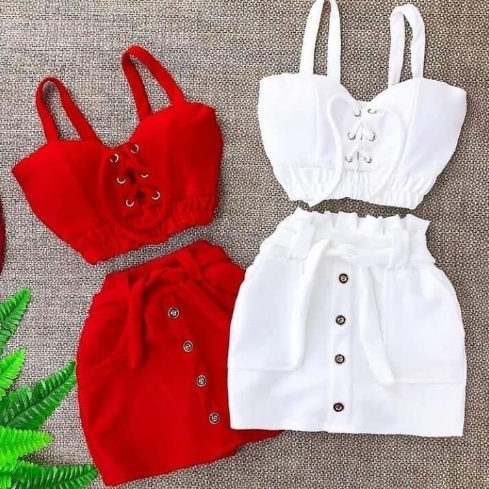 Top and skirt