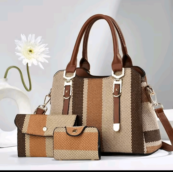 Sac à main en toile rayée