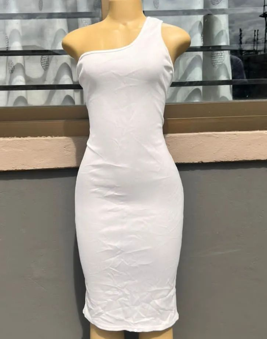 Thick white dress