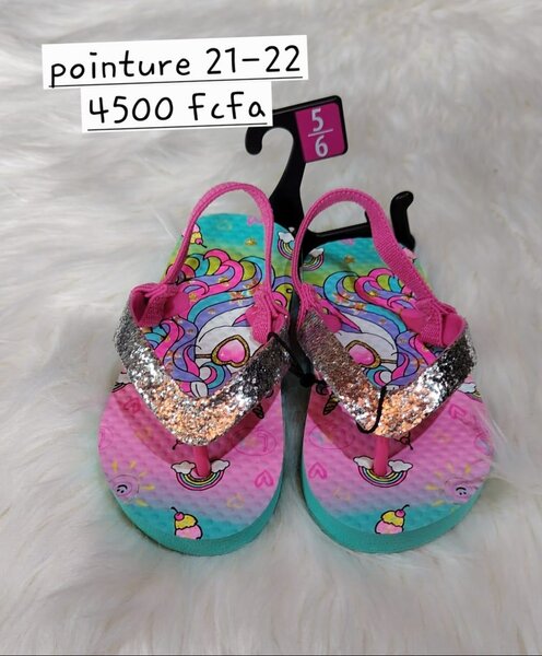 Tongs Enfant Licorne Pailletés