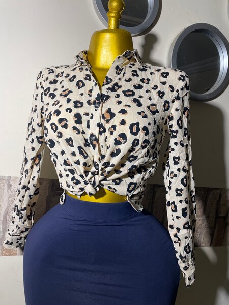 Chemisier Léopard Noué Femme